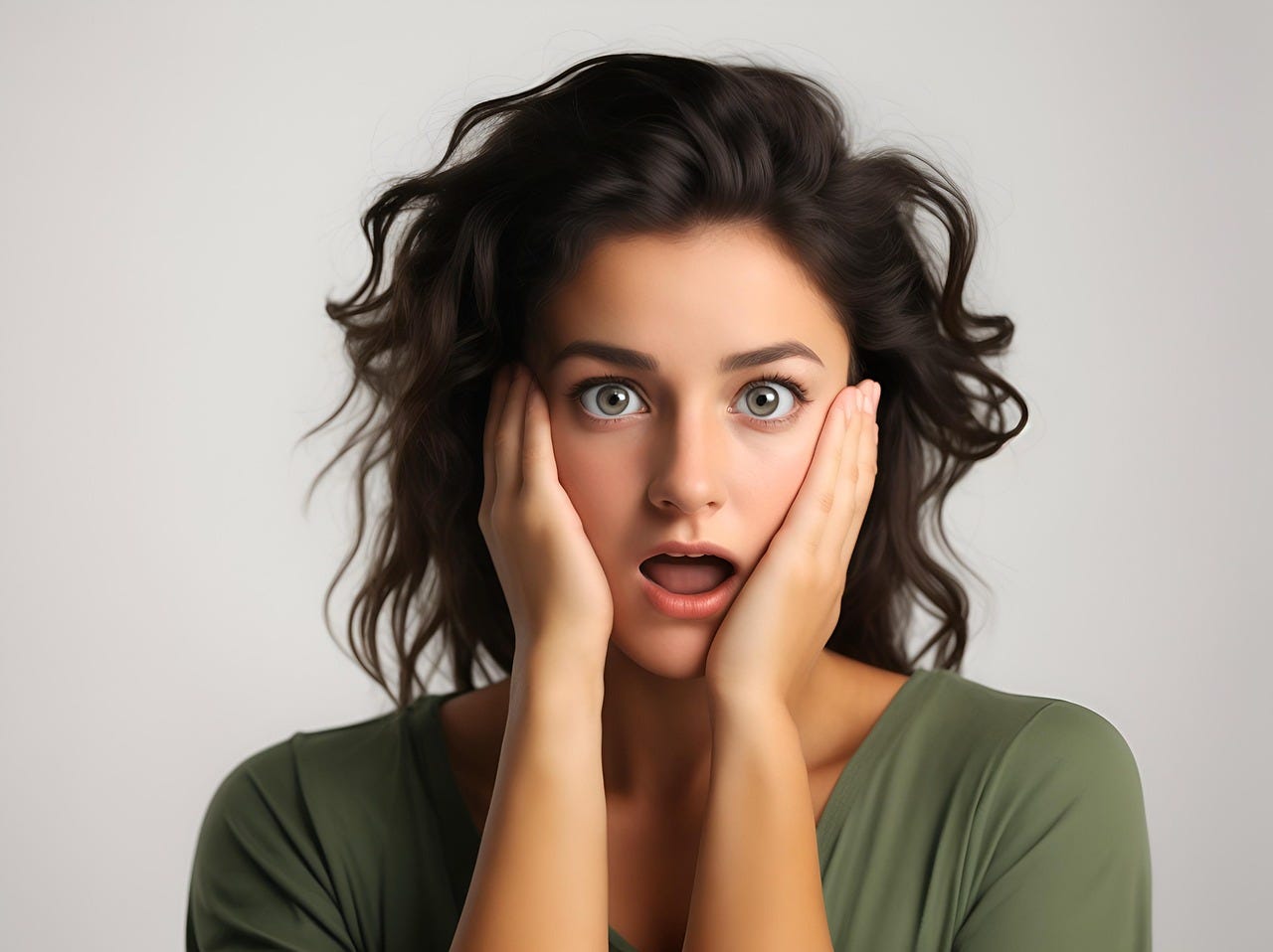 Free ai generated woman face illustration