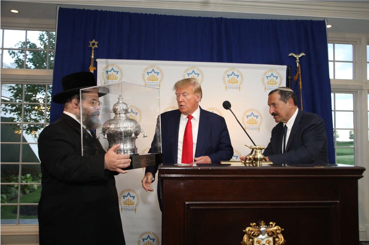 Israel Heritage Foundation 🇮🇱 - קרן מורשת ישראל on X: "At the Israel Heritage Foundation Gala event @TrumpBedminster President Donald J. Trump receives the Keter Yerushalyim award given by Executive Vice President Israel Heritage Foundation 🇮🇱 - קרן מורשת ישראל on X: "At the Israel Heritage Foundation Gala event @TrumpBedminster President Donald J. Trump receives the Keter Yerushalyim award given by Executive Vice President