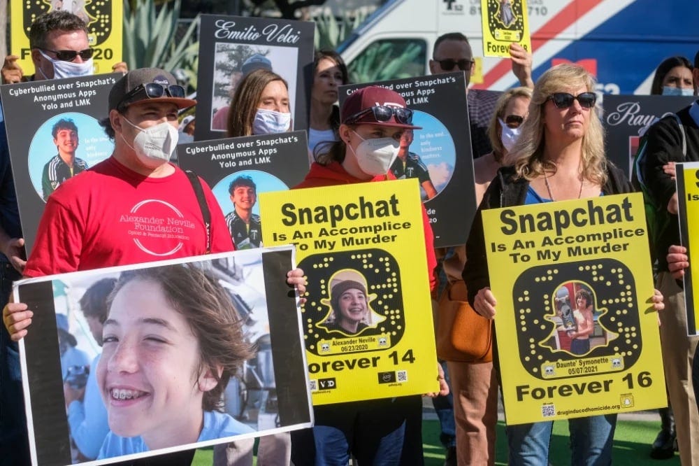 Sixty-five families are suing Snapchat after their young loved ones died of fentanyl overdoses from drug dealers they allegedly met on the social media app.AP