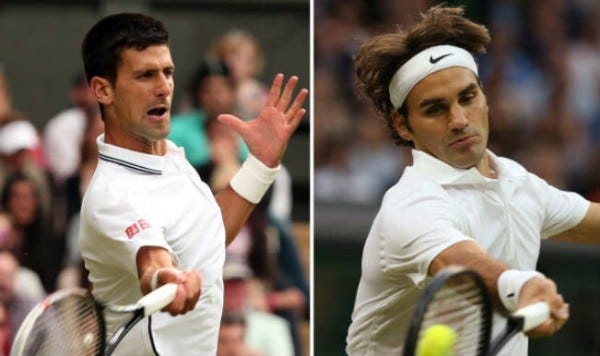 novak djokovic beats roger federer 2015 images