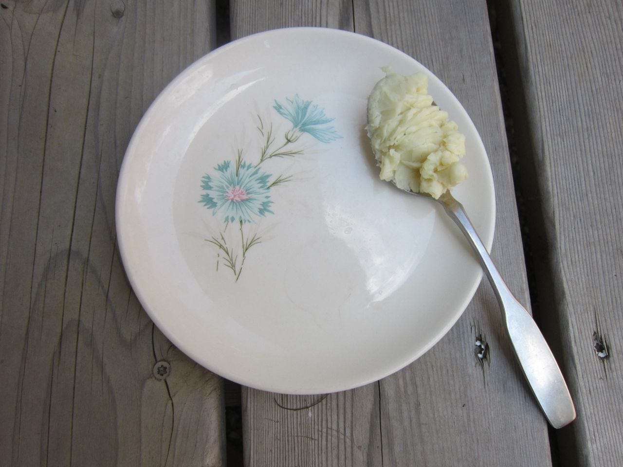 Homemade Magnesium Butter on a Saucer