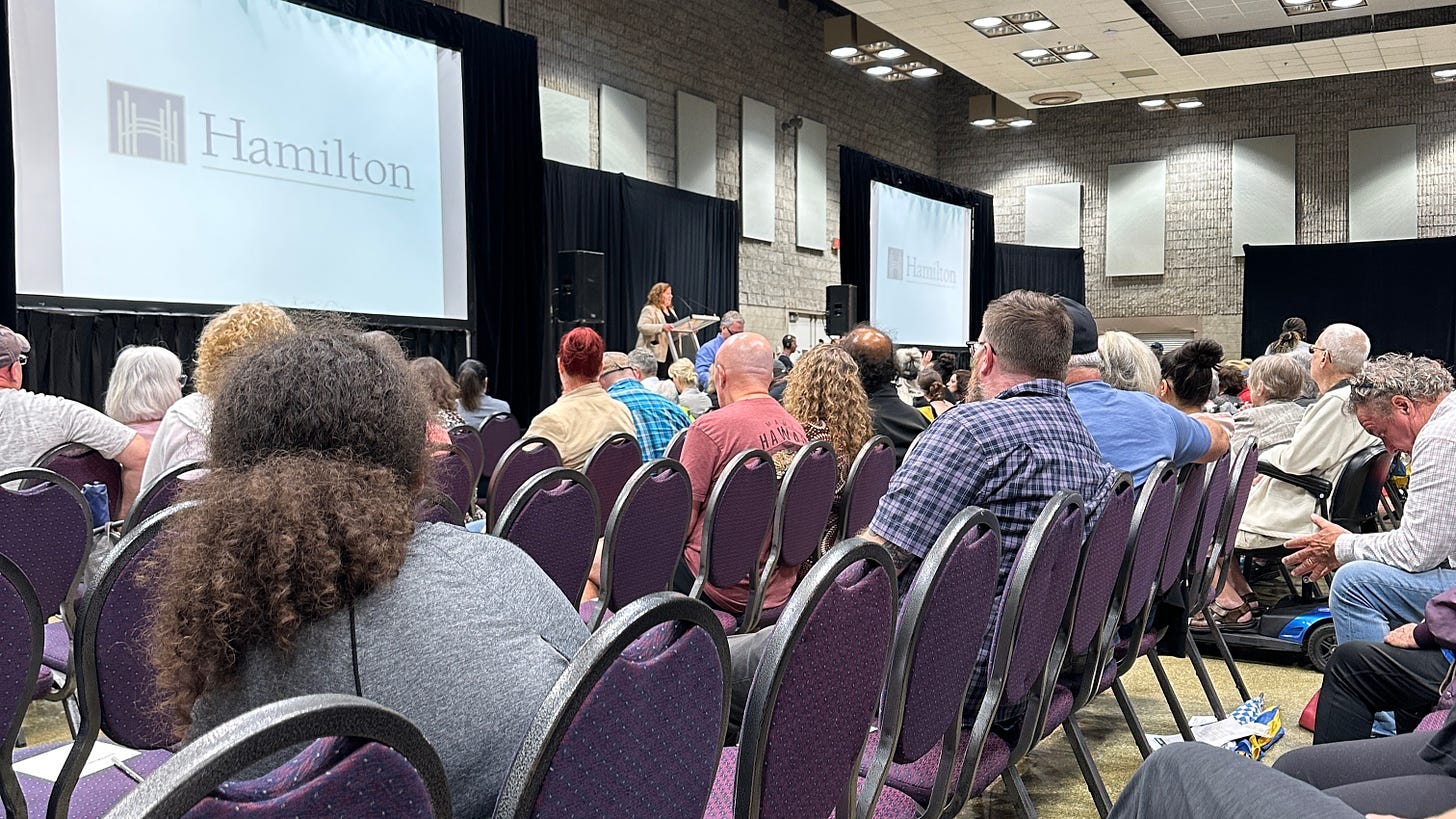 Some of the nearly 1,000 people who participated in the June 28 Town Hall at the Hamilton Convention Centre