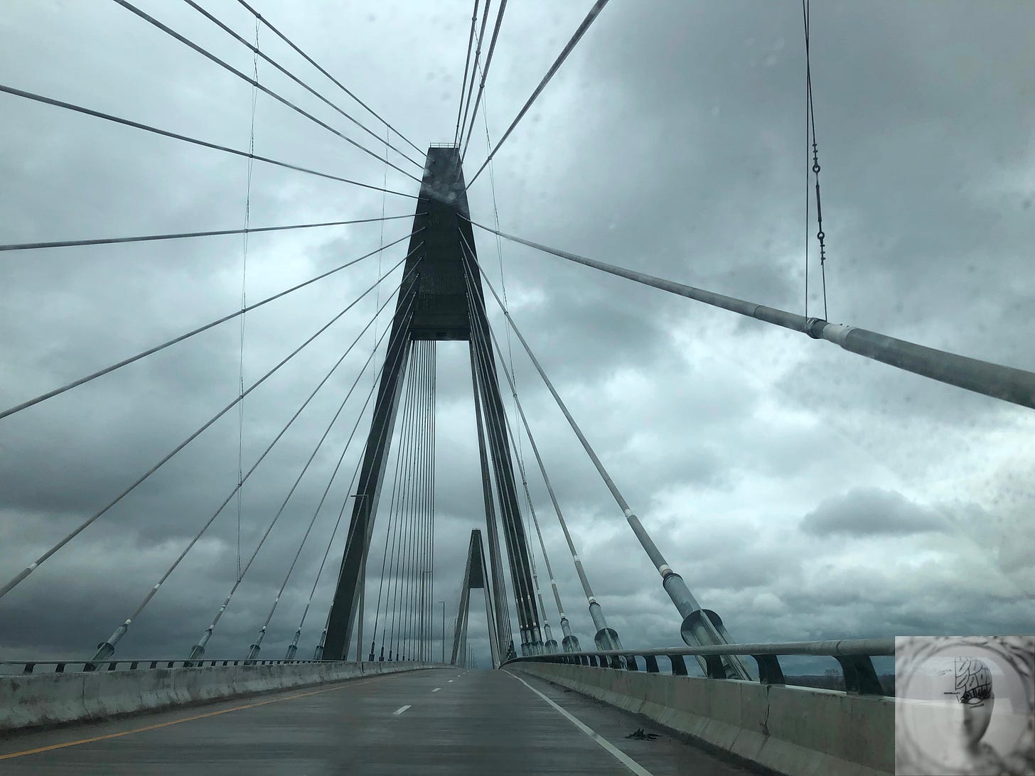 Cable stayed bridge Natcher on KY IN over the Ohio River