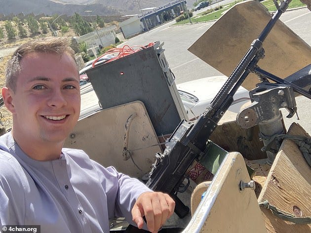 Miles Routledge, 23, first grabbed headlines during the Taliban take-over of Afghanistan last year when he went on 'holiday' to the country and had to be evacuated from Kabul