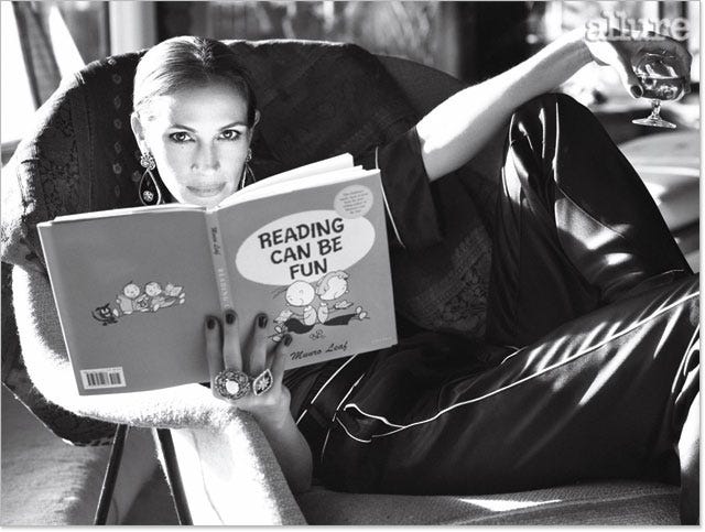 Julia Roberts and Allure magazine say "Reading can be fun!" – Penguin  Random House Library Marketing