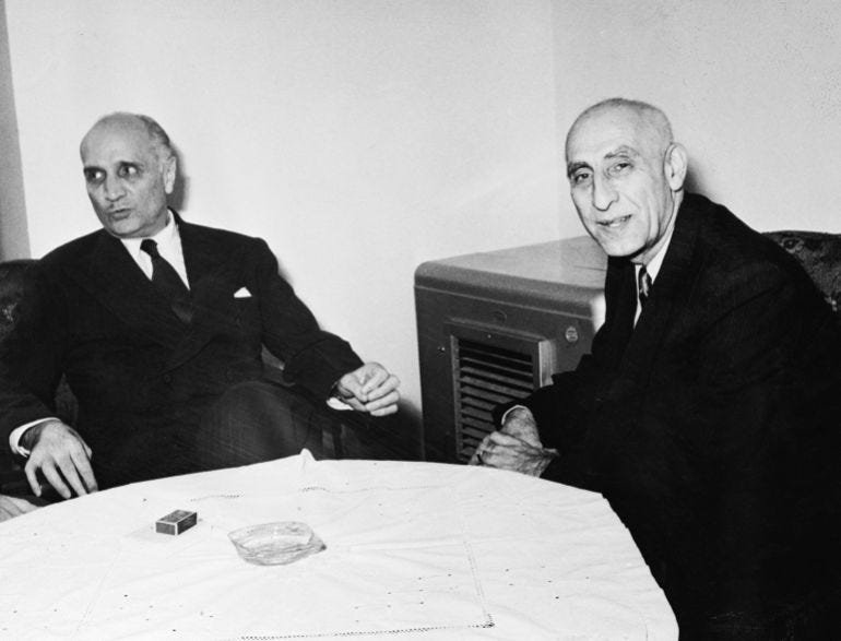 (Original Caption) October 4, 1951: United States ambassador Loy Henderson (Left) and Premier Mossadegh (Right). (Original Caption) October 4, 1951: United States ambassador Loy Henderson (Left) and Premier Mossadegh (Right).