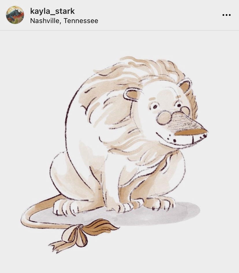 lion picture book character illustration sketch Kayla Stark
