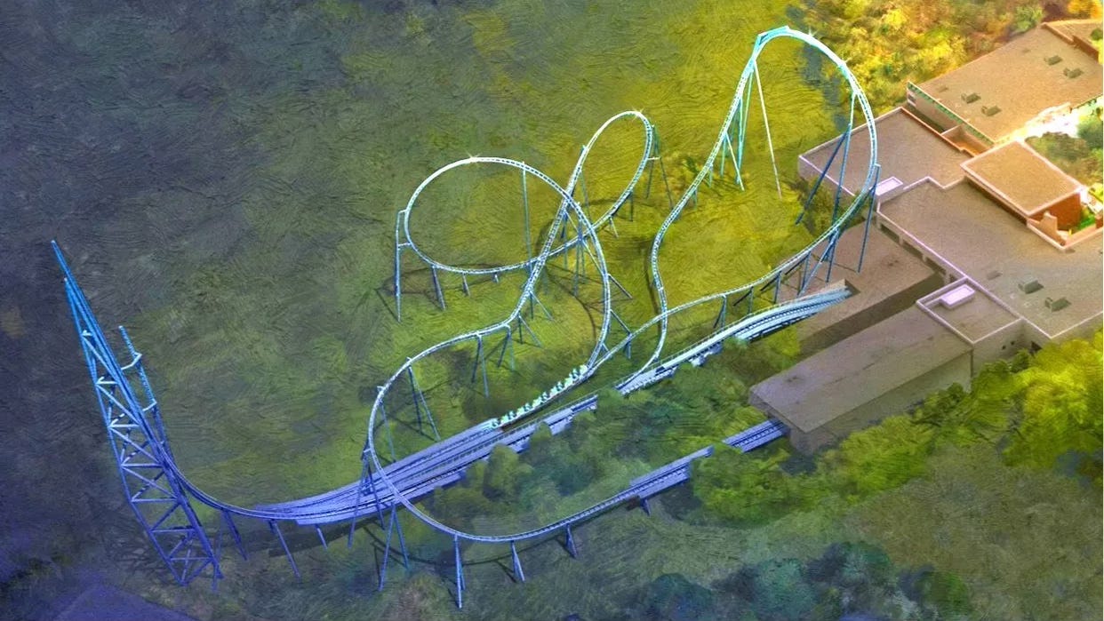 Universal Studios England concept art roller coaster