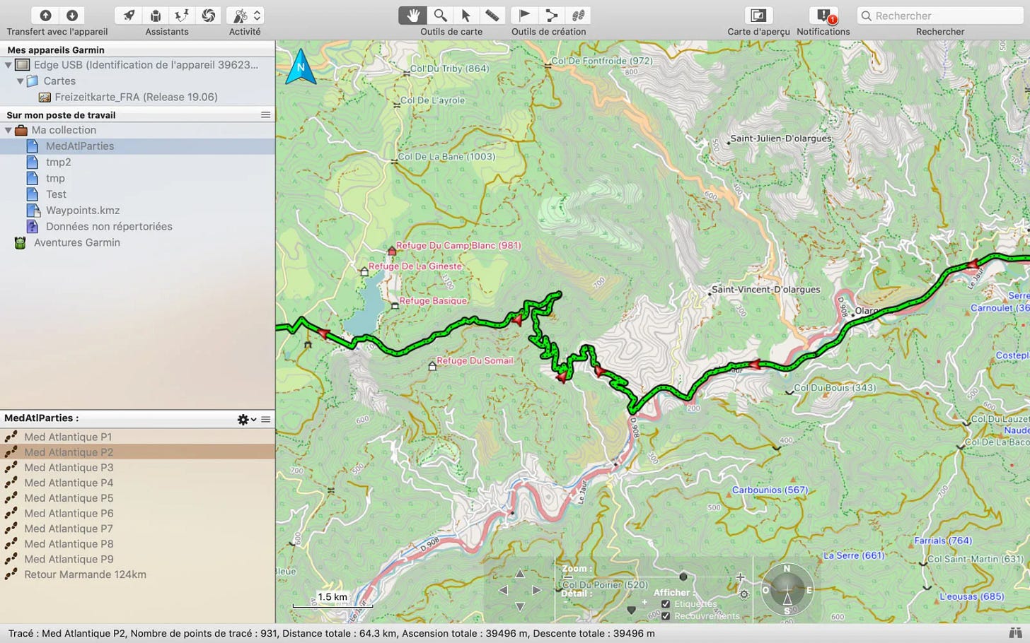 Trace sur BaseCamp