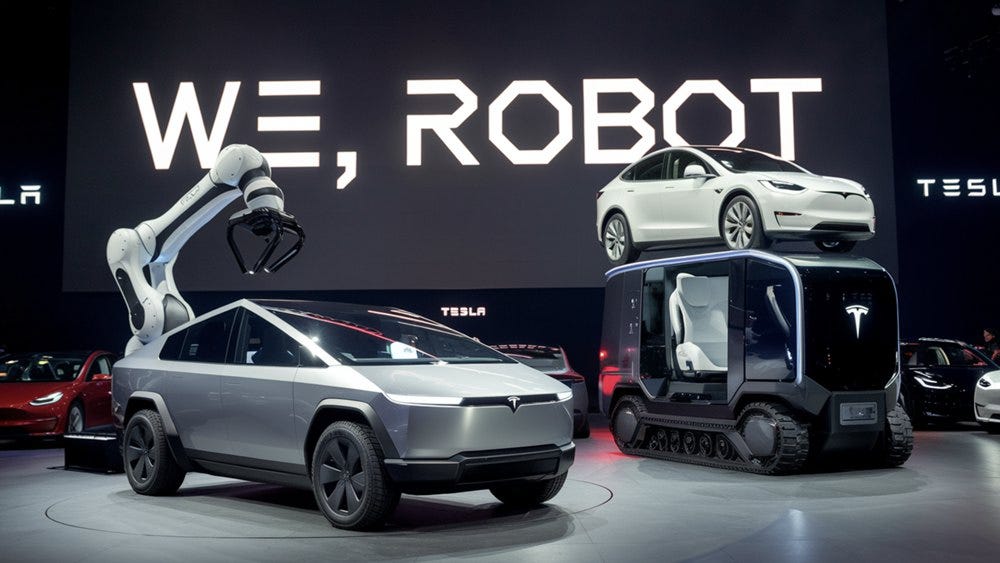 Tesla's “We, Robot” Revolution: Unveiling the Cybercab, Robovan, and Tesla  Bot
