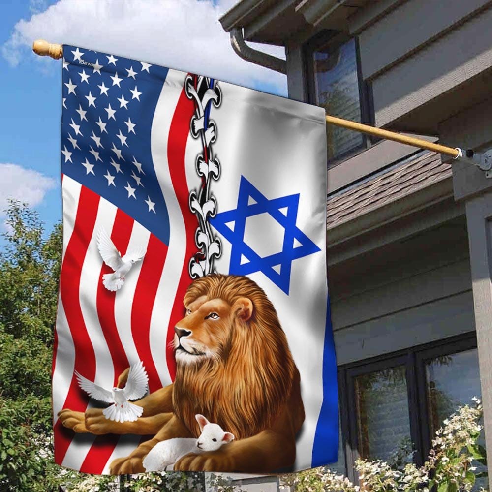 Jewish Israel, Lion Of Judah Israel American Flag MLN1984F - Flagwix