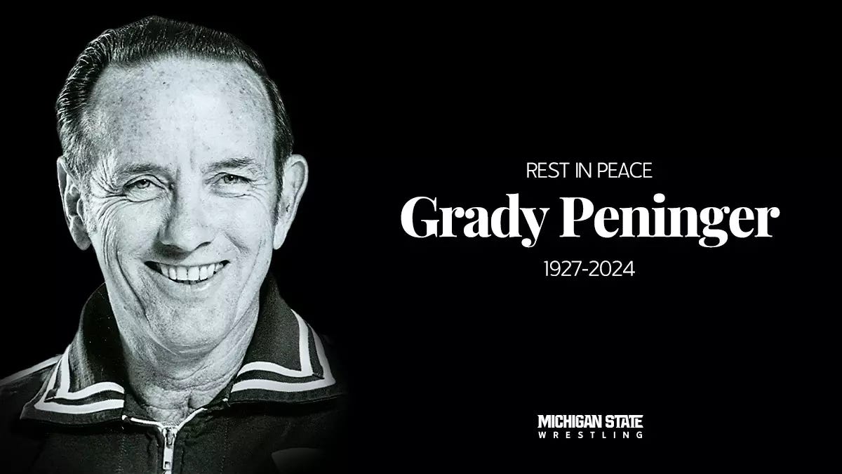 Grady Peninger, wrestling, obituary, 2024