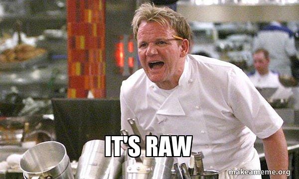 IT'S RAW - Gordon Ramsay Hell's Kitchen Meme Generator