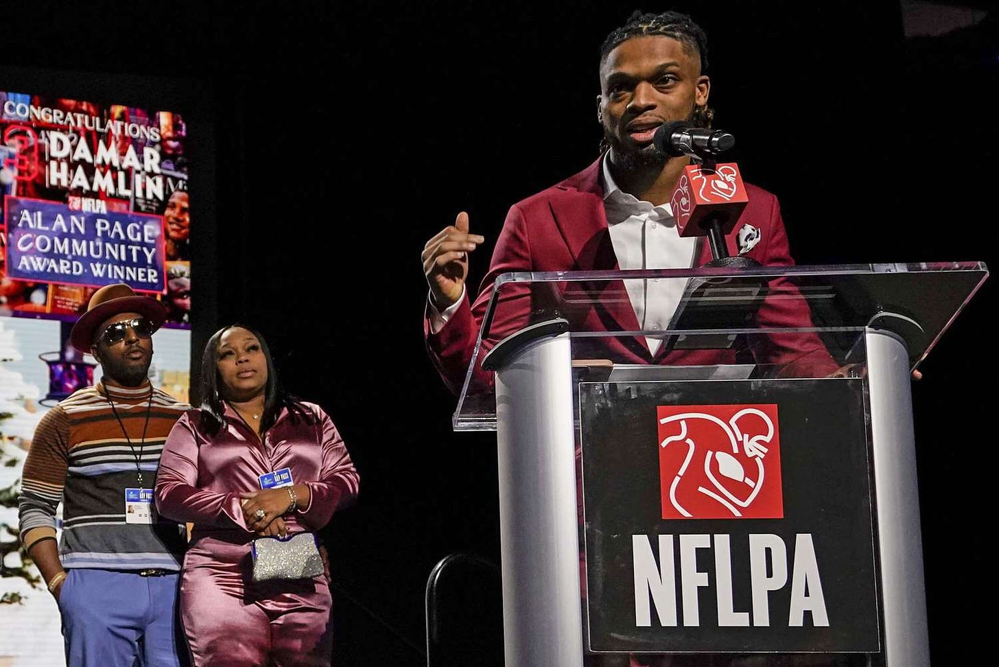 Damar Hamlin Makes First Public Speaking Appearance to Accept Charity Award