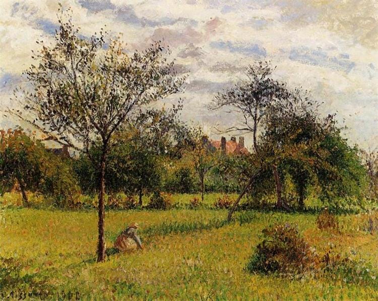 Morning, Autumn Sunlight, Eragny, 1900 - Camille Pissarro