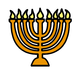 image symbol of a lit chanukkiah