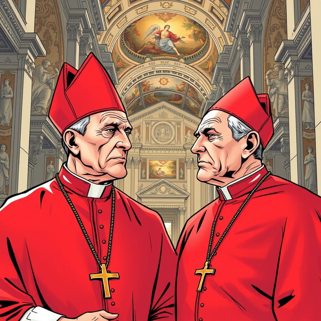 A Couple of Cardinals Interacting Somewhere in the Vatican
