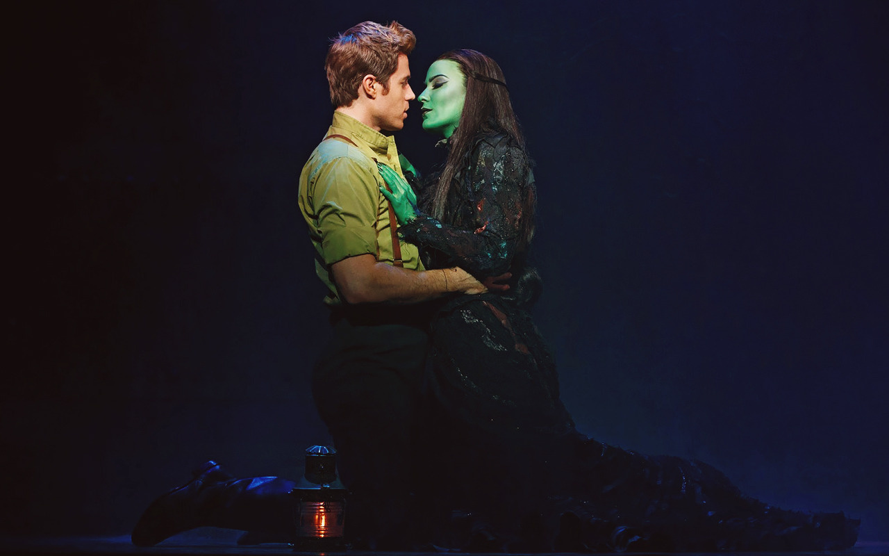 Fiyero and Elphaba during As Long As You're Mine from Wicked.