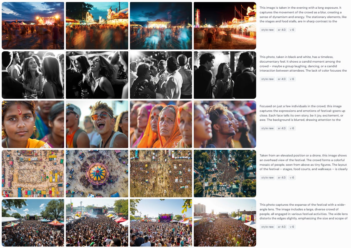 Different festival photos by Midjourney V6