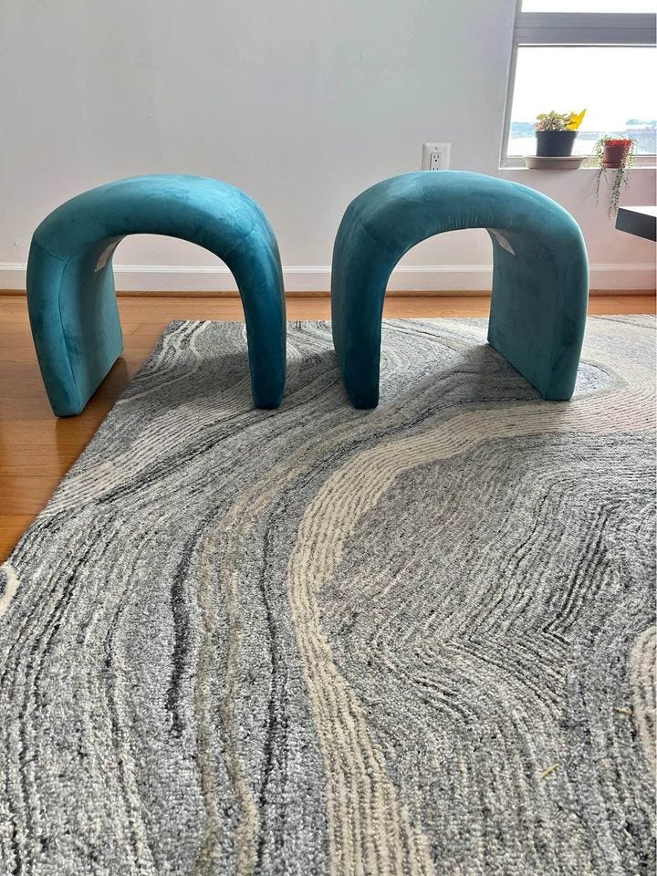 Product photo of Two Arched Ottomans