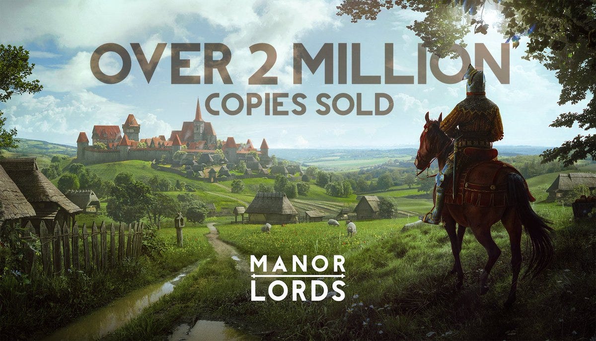 Manor Lords sells 2 million copies