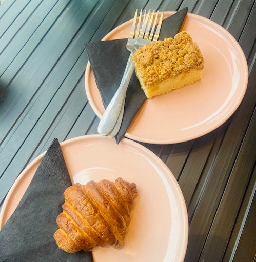 croissant and apple crumble pastry - libby's london