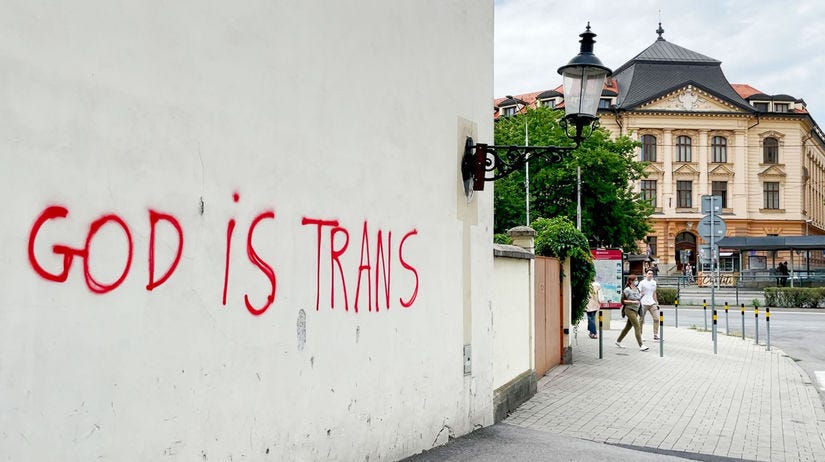 Za nastriekanie nápisov ako 'god is trans' na budovy začali trestné  stíhanie - Domáce - Správy - Pravda