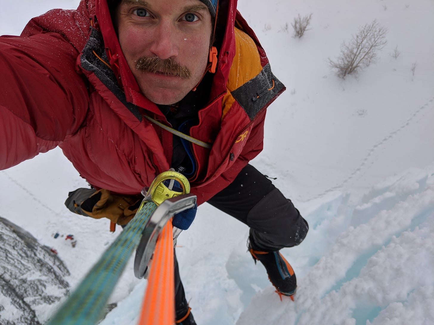 Graham climbing in Canada