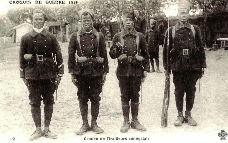 File:Tirailleurs sénégalais, groupe, croquis de guerre 1914.jpg - Wikimedia  Commons