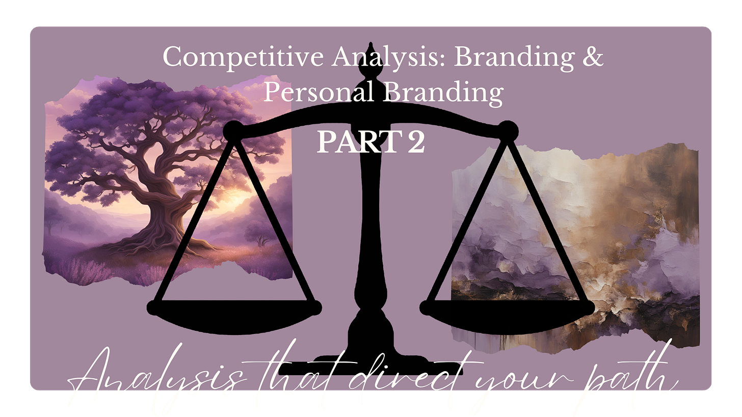 competitive analysis for a personal brand