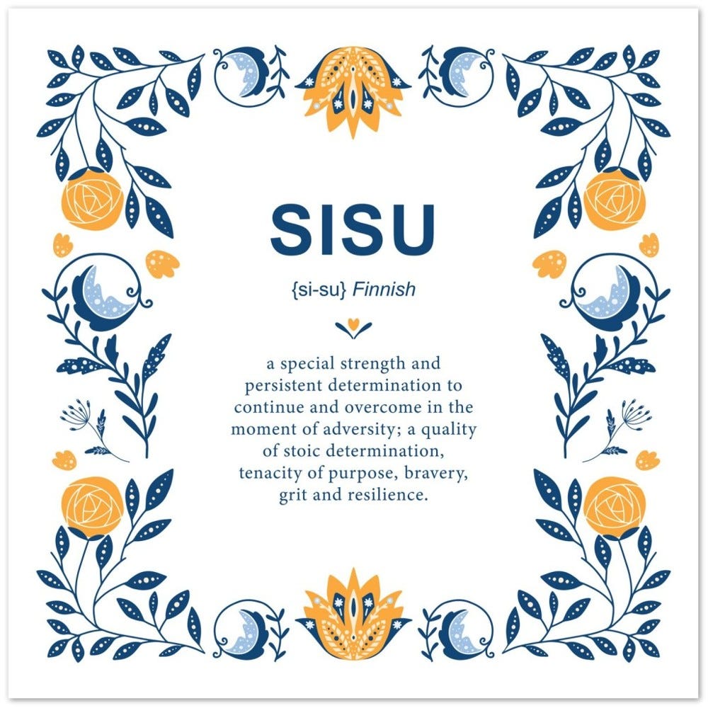 Sisu Finnish Folk Art Definition Poster – LykkePrints