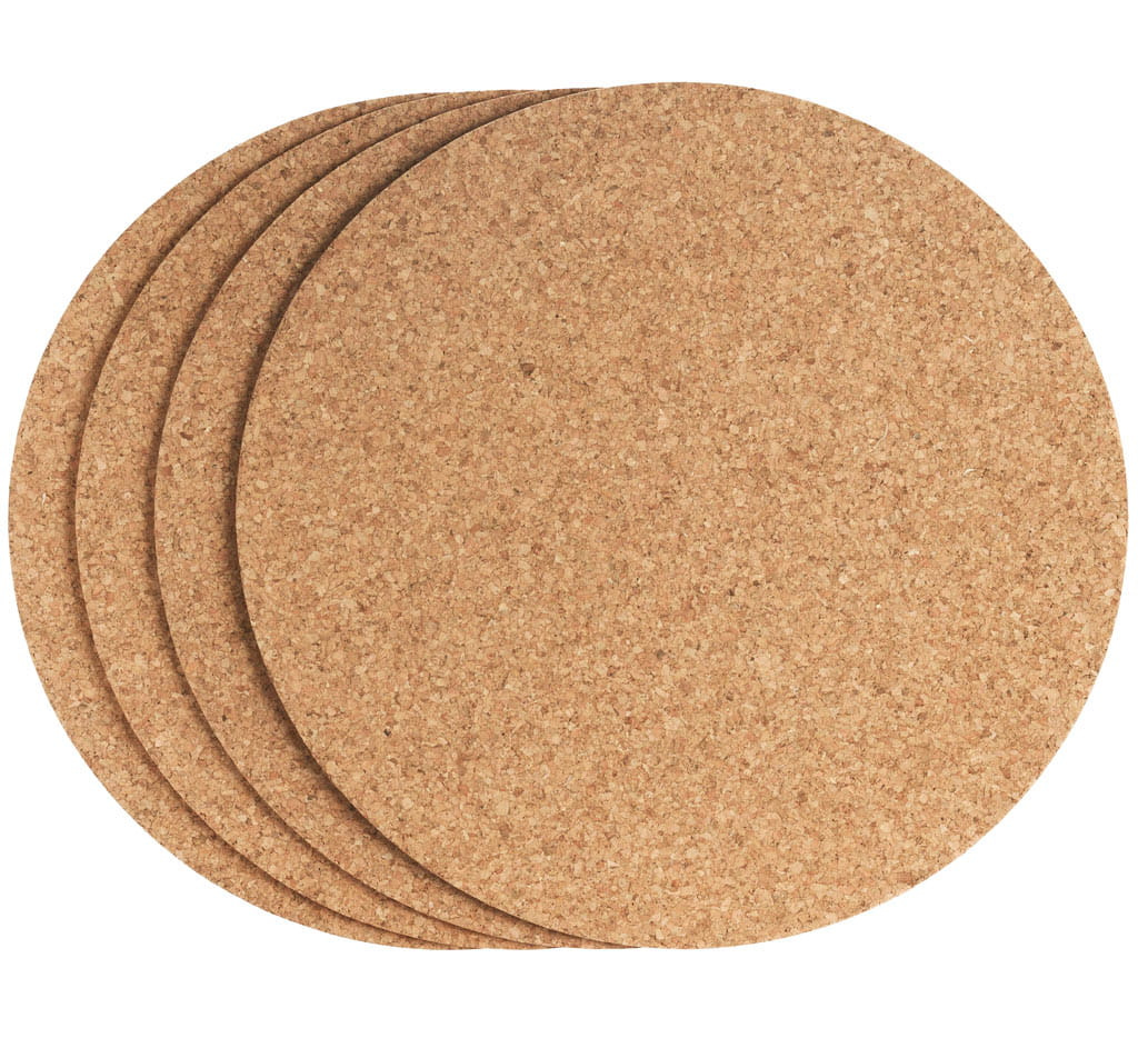 Round cork coasters 100mm - 6 stk. - Cork placemats and coasters - Experts  in cork products!