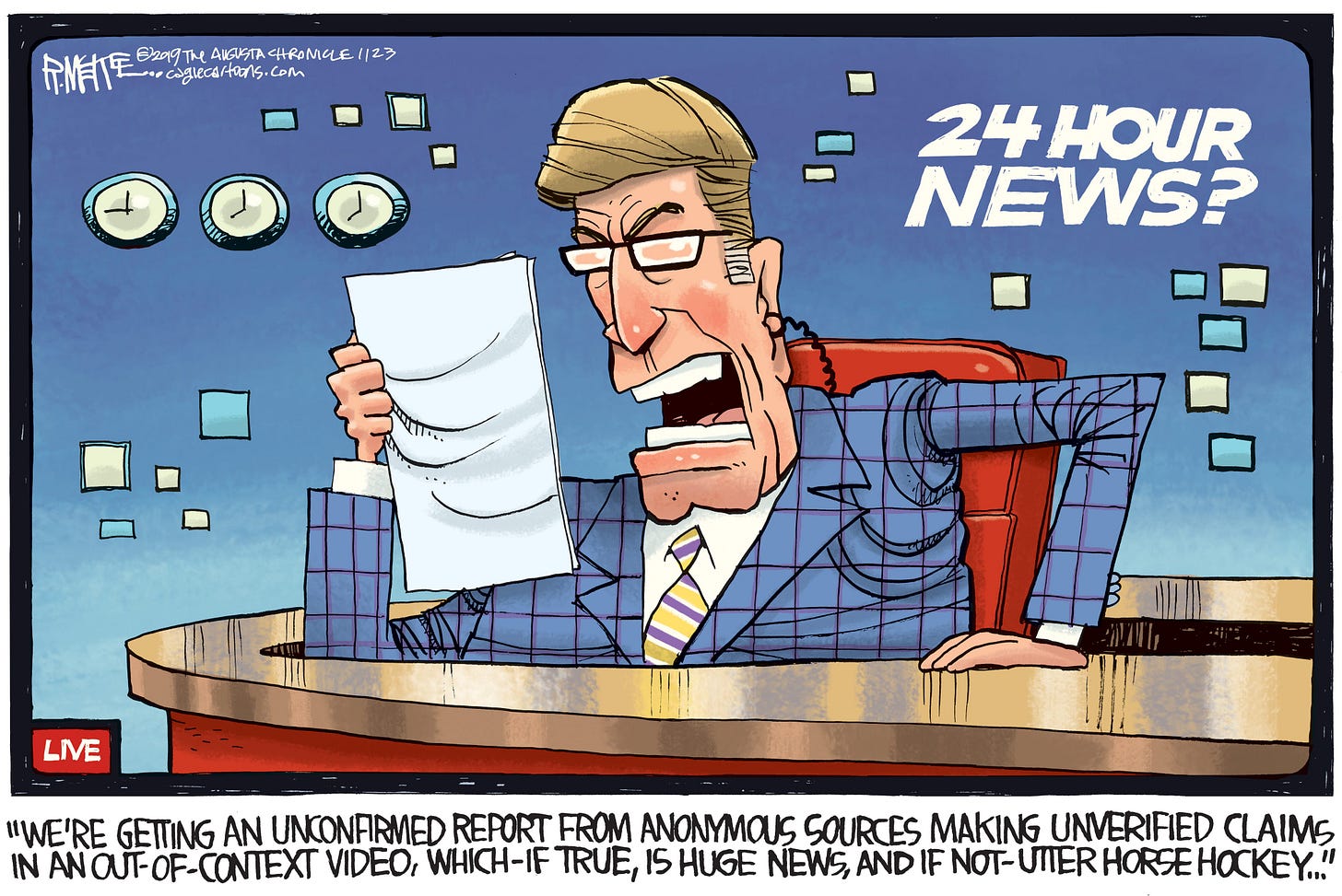McKee cartoon: Fake news