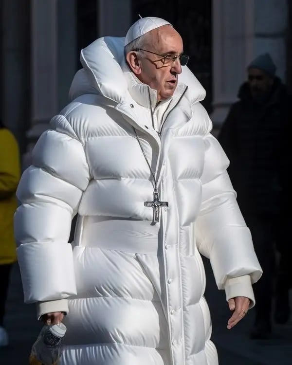 Imagen viral del Papa con una casaca de Balenciaga