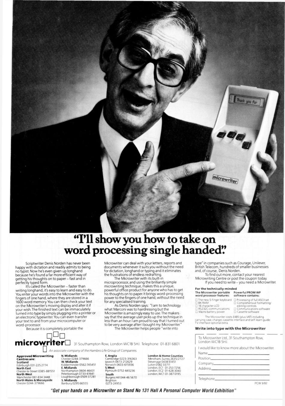 From the September 1982 issue of Personal Computer World magazine