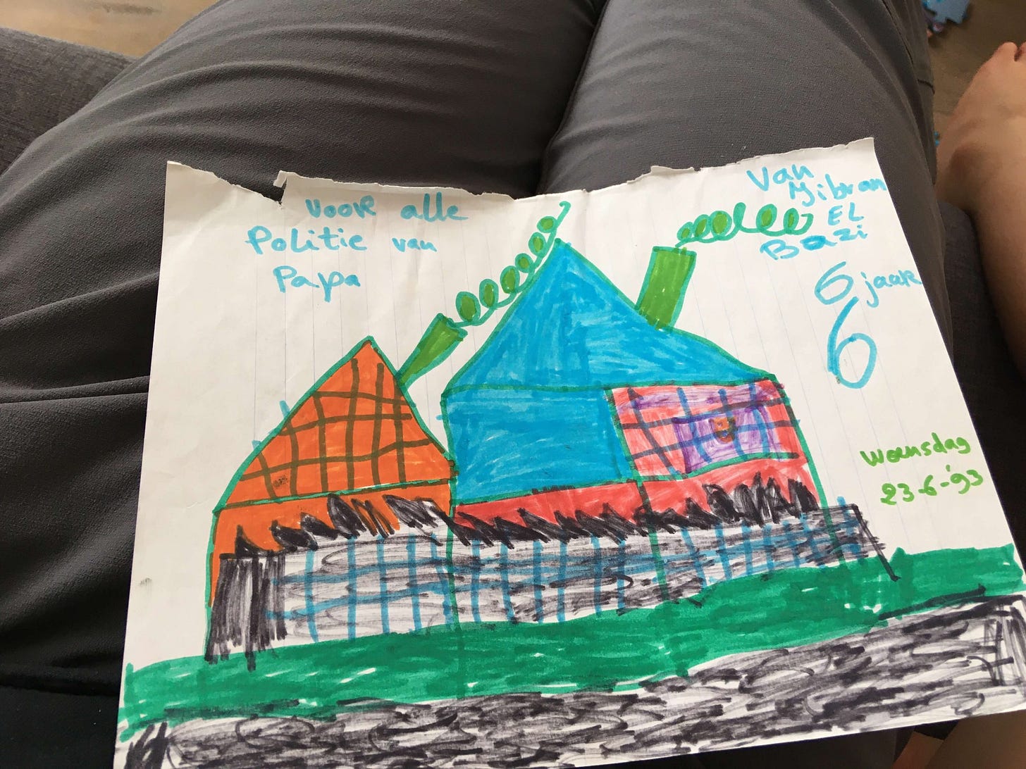 drawing of jail by 6 year old
