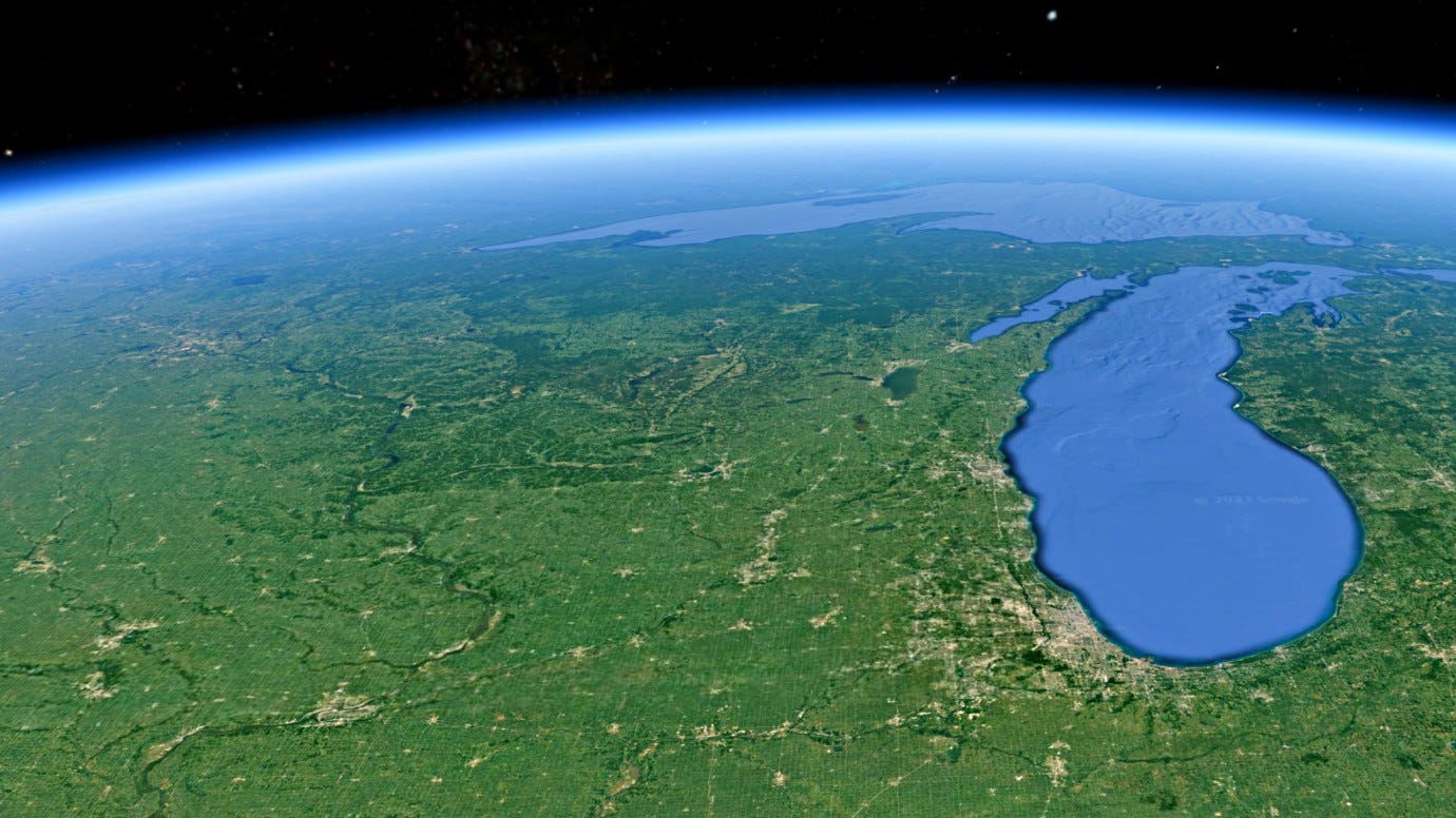 Midwest region seen from space