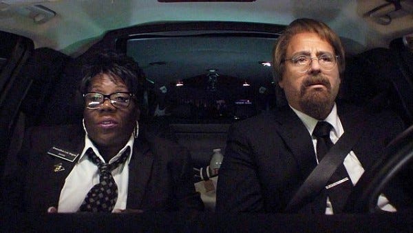 undercover boss david seelinger driving chauffered car with black lady 2015