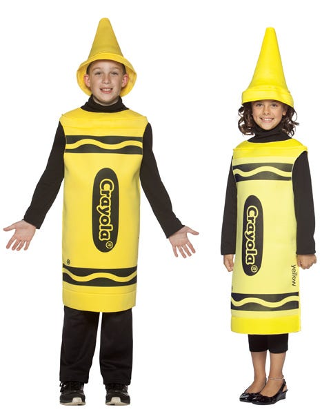 Kids Yellow Crayola Crayon Costume - In Stock : About ...