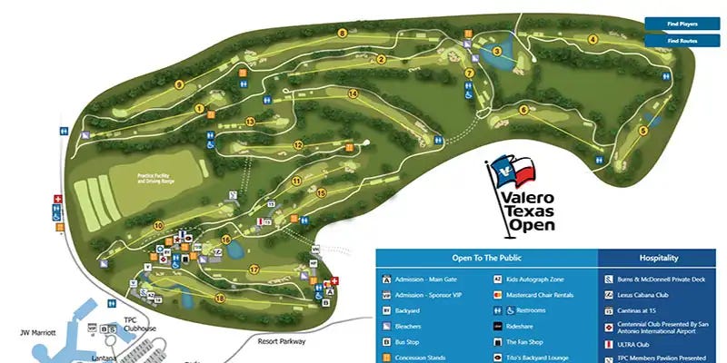 Valero Texas Open - Tournament Course Map