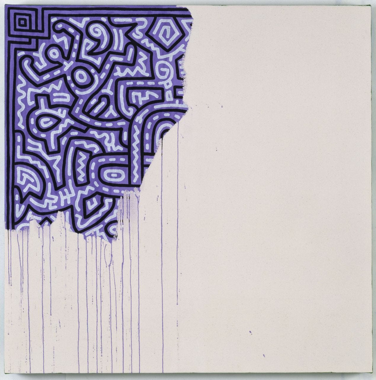 Keith Haring, “Unfinished Painting,” 1989
From Hide/Seek at the National Portrait Gallery:
“Keith Haring, famous for his playful, street-inspired patterns and figures, died from complications related to AIDS in 1990, at age 31. This painting,...