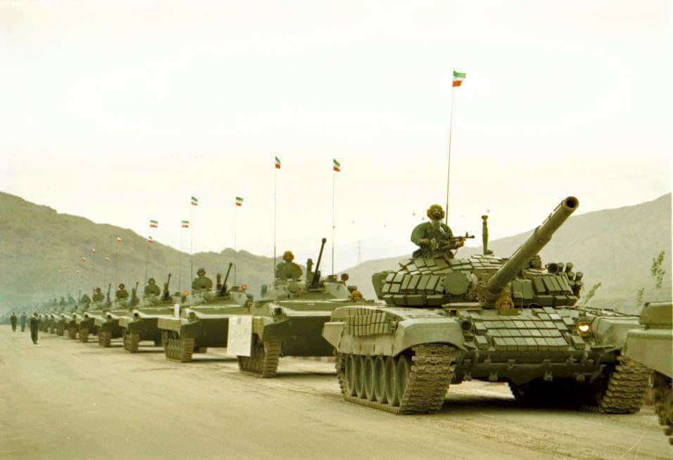 Iranian T-72S and BMP-2s on parade in 1998, when they were at the brink of  war with Taliban-governed Afghanistan. : r/TankPorn