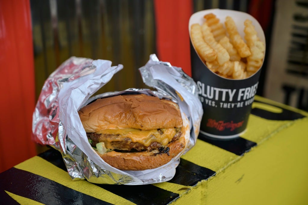 Burger and fries 