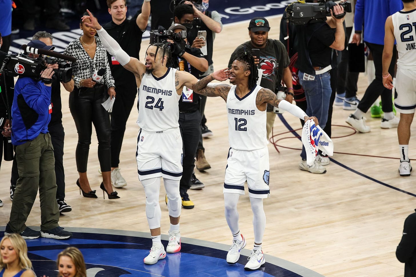 Watch: Ja Morant hilariously hits the "Griddy" on the Minnesota  Timberwolves on-court logo after closing the playoff series 4-2 for Memphis  Grizzlies