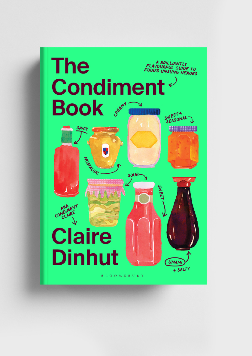 The Condiment Book on a white surface by Claire Dinhut aka Condiment Claire