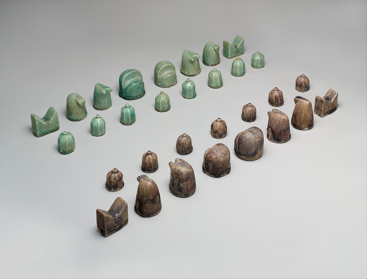 a 12 century chess set from Iran