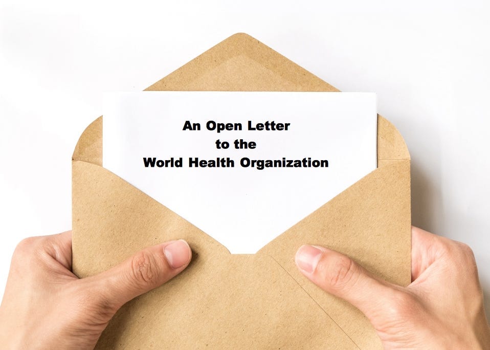 Open Letter to the WHO