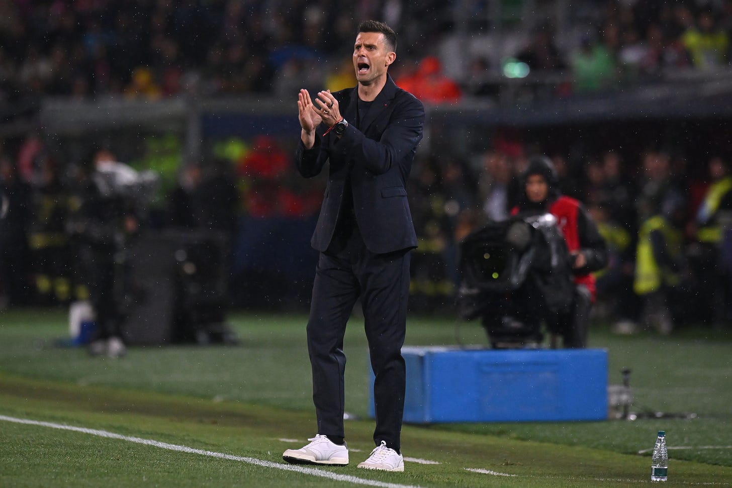 Bologna manager Thiago Motta pictured in May 2024 during his team's 3-3 draw against Juventus