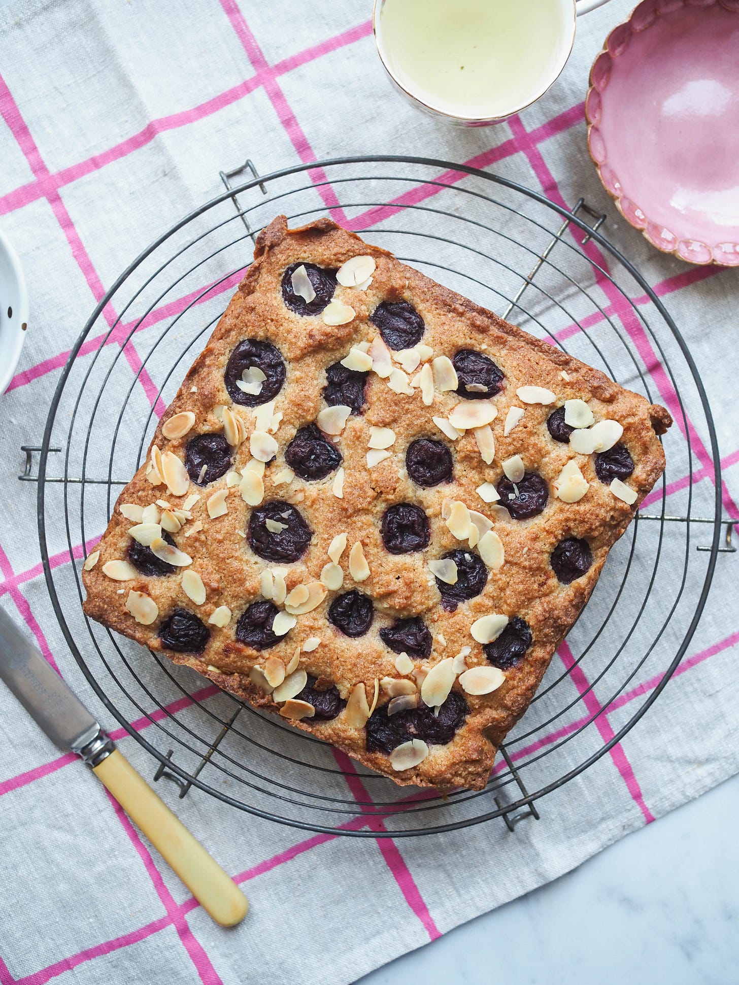 Almond Rye Cherry Cake