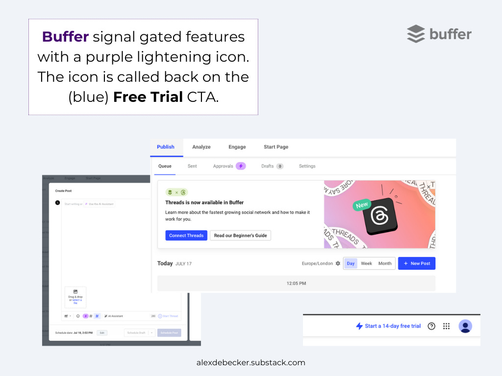 alex debecker product feature gating buffer indicate which features are gated